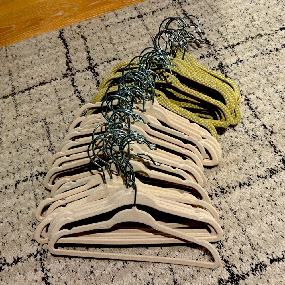 Kid size slim line Velvet Hangers- 54 total